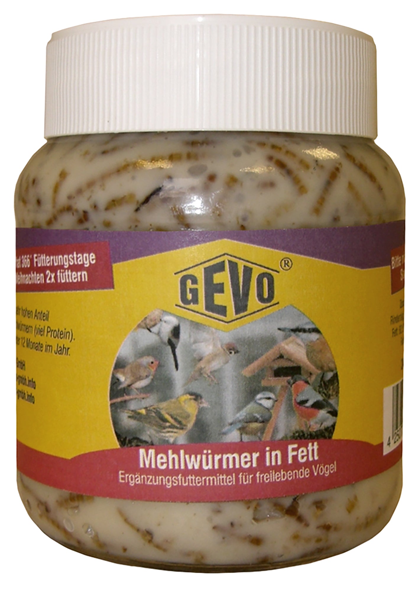 Mehlwürmer in Fett im Glas (240 g) | Mehlwürmer von GEVO
