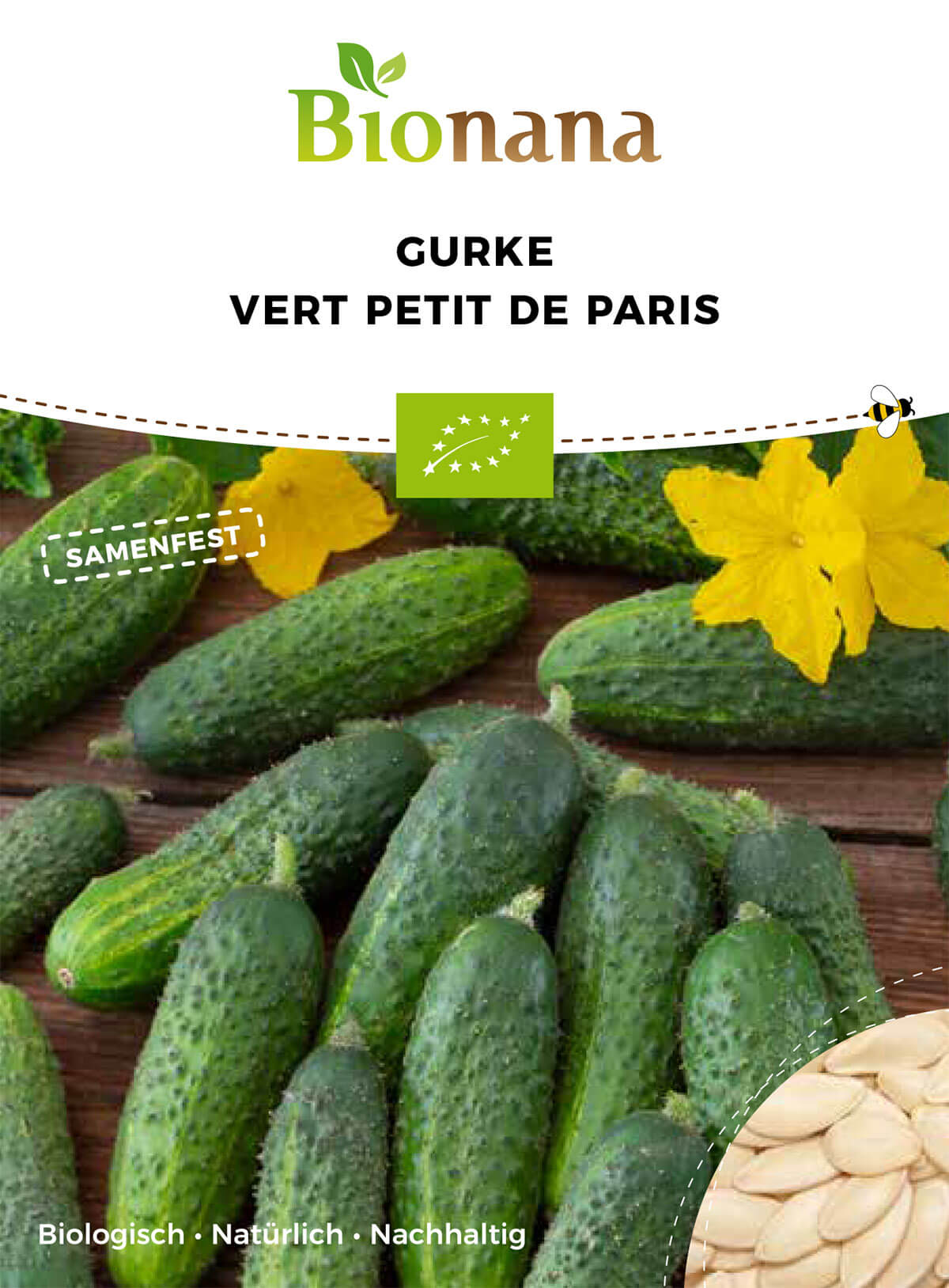 Gurke Vert Petit de Paris | BIO Gurkensamen von Bionana