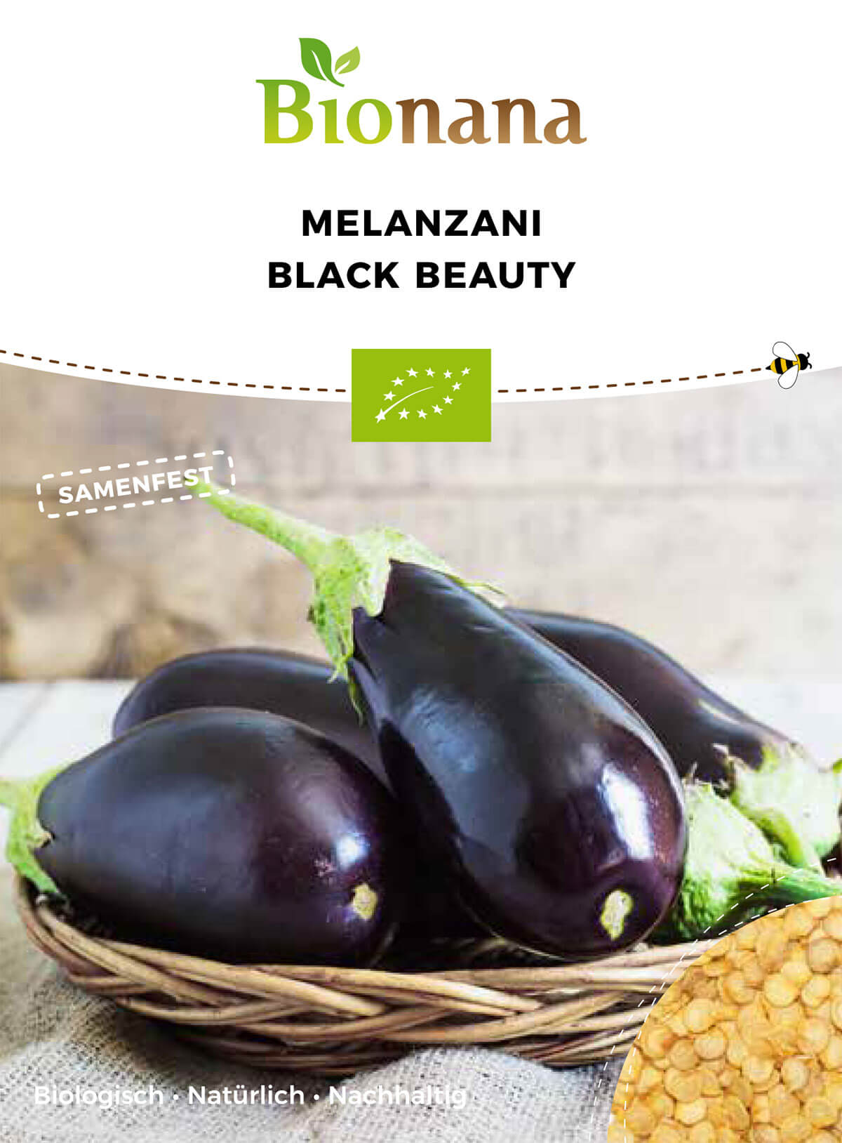 Aubergine Black Beauty | BIO Auberginensamen von Bionana