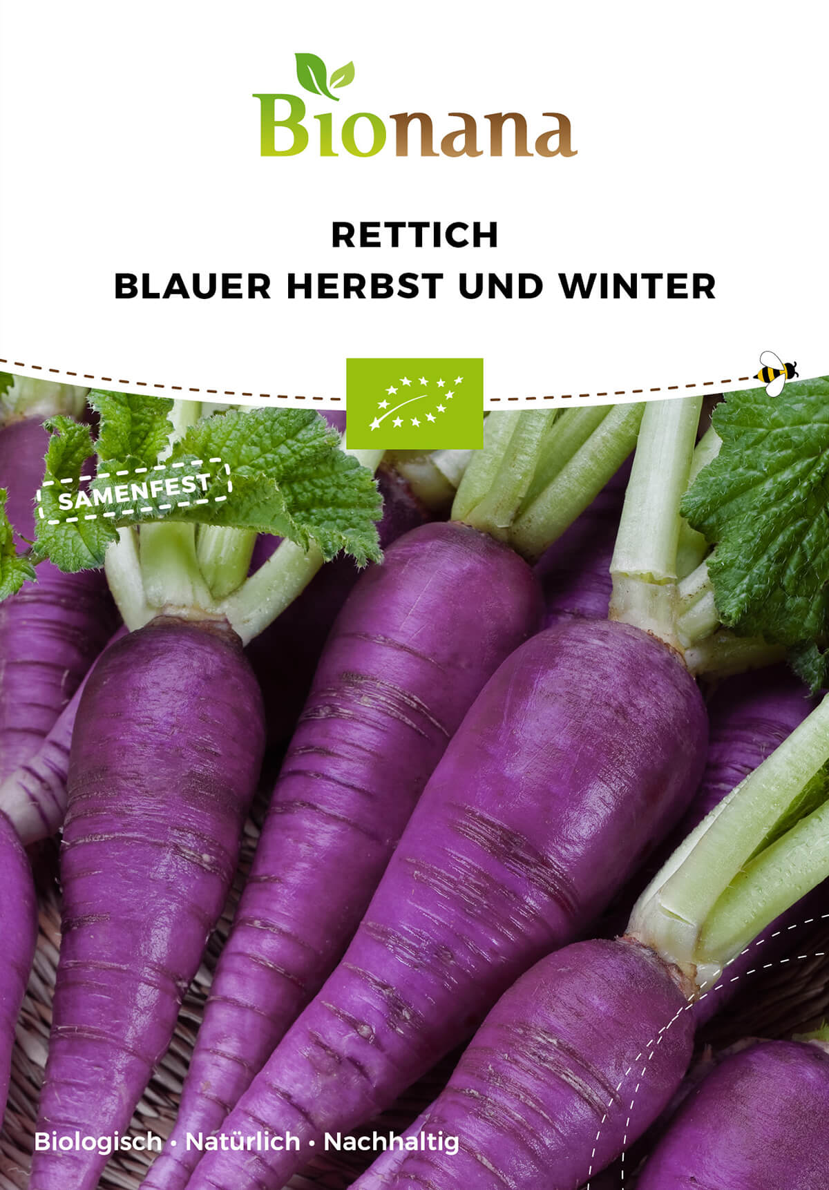 Rettich Blauer Herbst und Winter | BIO Rettichsamen von Bionana