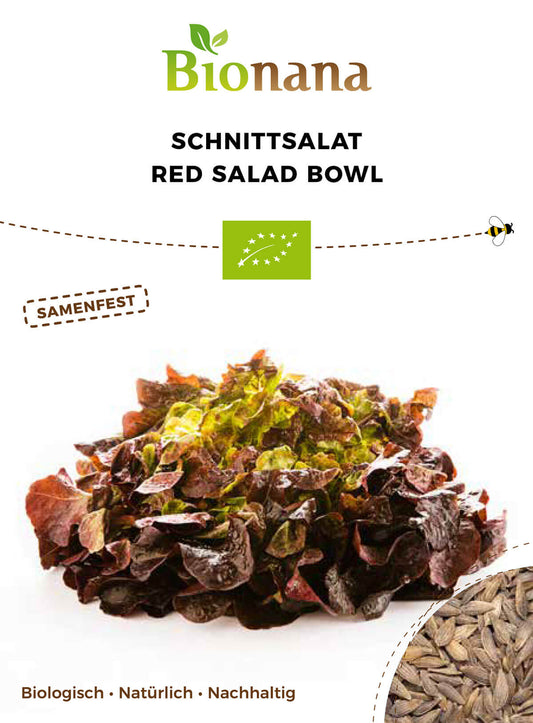 Schnittsalat Red Salad Bowl | BIO Eichblattsalatsamen von Bionana