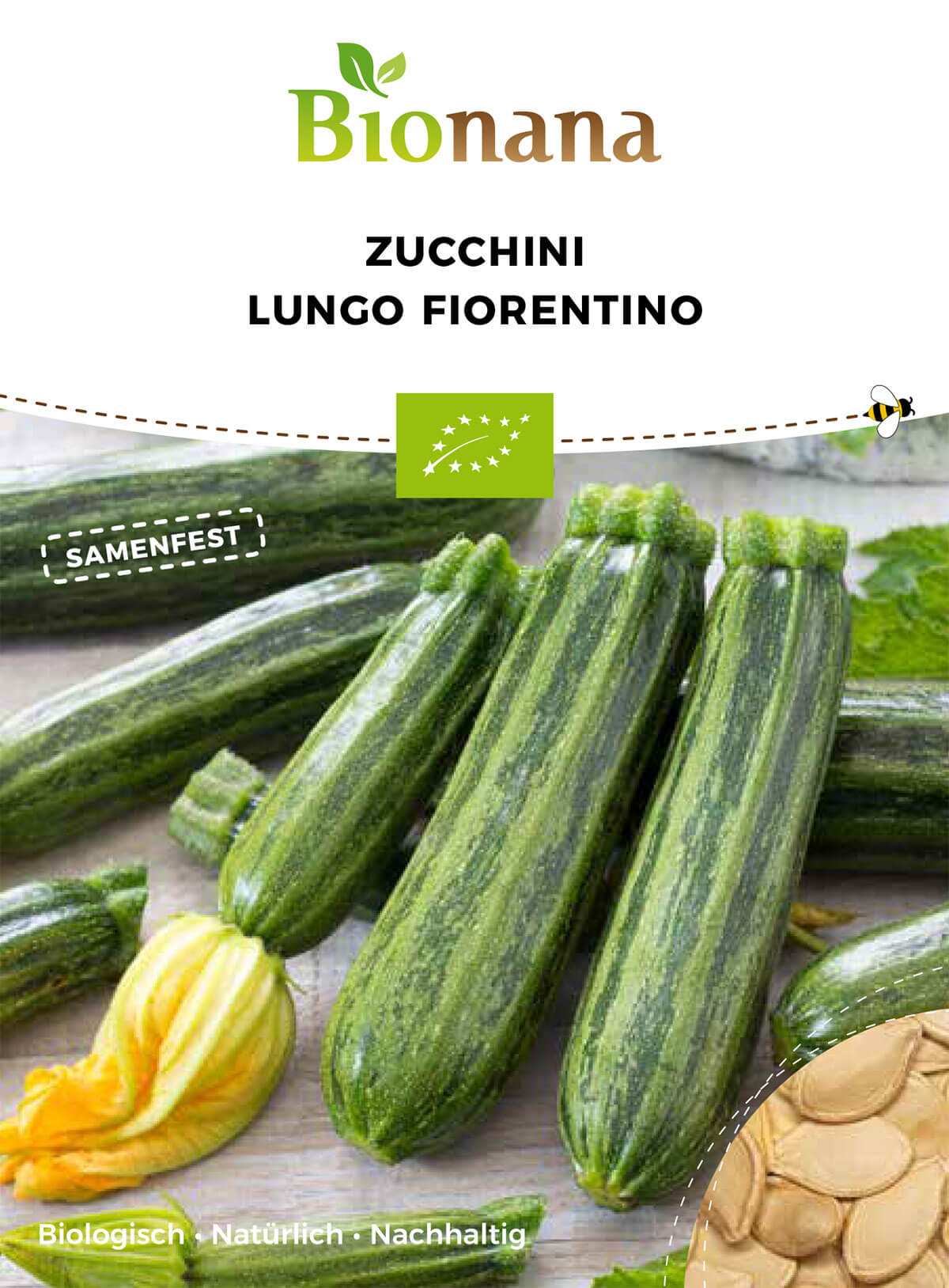 Zucchini Lungo Fiorentino | BIO Zucchinisamen von Bionana