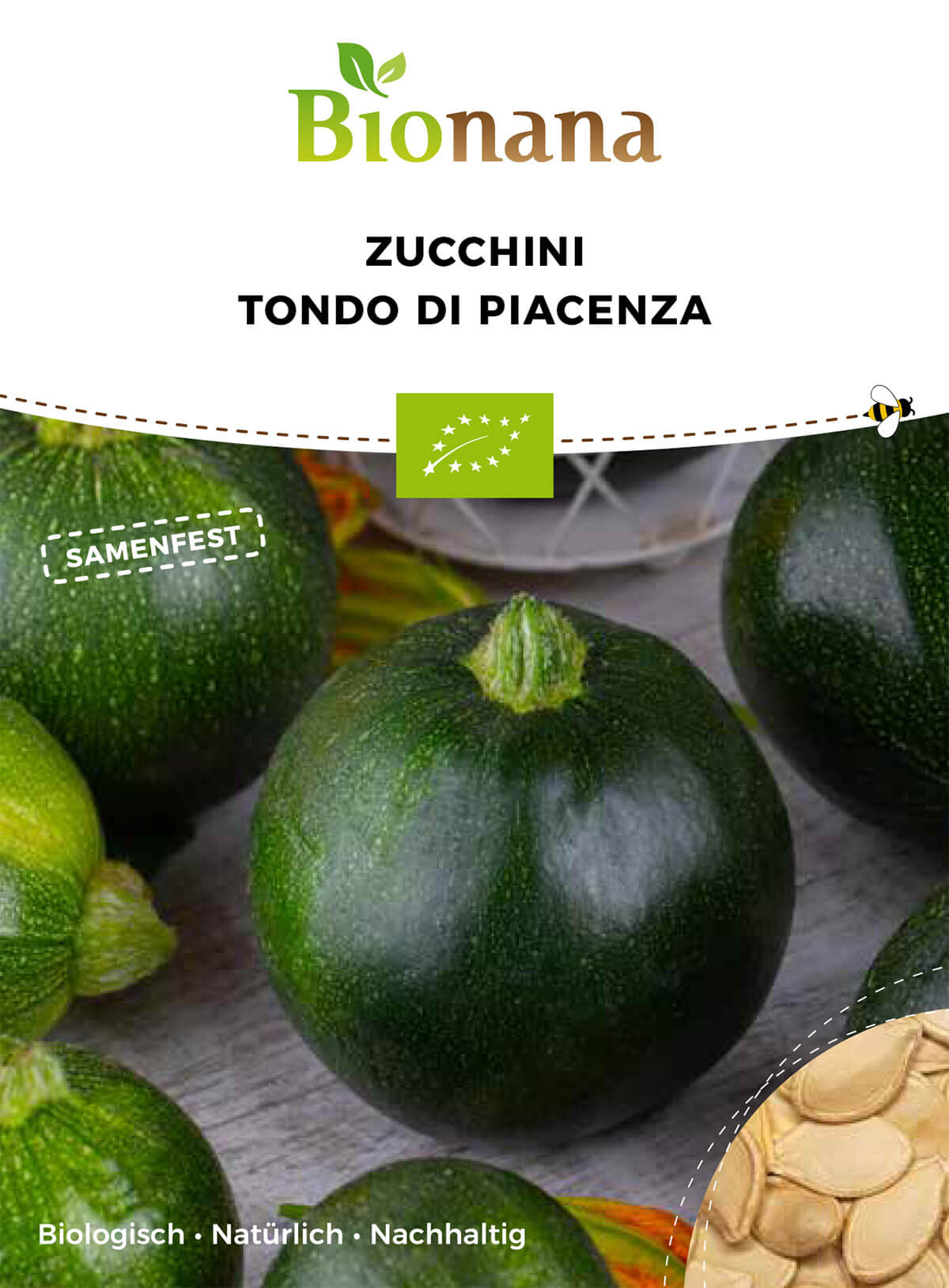 Zucchini Tondo di Piacenza | BIO Zucchinisamen von Bionana
