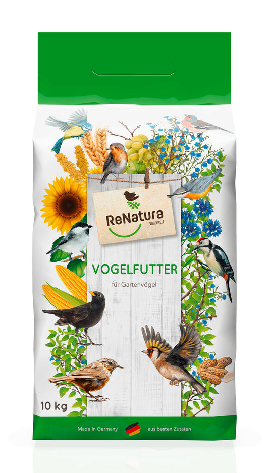 Ganzjahres Aktiv-Futter (10 kg) | Gartenvogelfutter von ReNatura