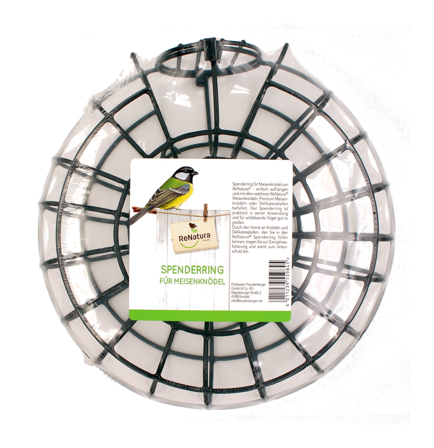 Spenderring für Meisenknödel (unbefüllt) | Vogelfutterspender von ReNatura
