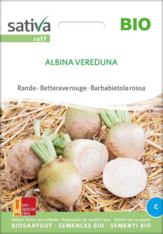 Rote Rübe Vereduna Alba | BIO Rübensamen von Sativa Rheinau