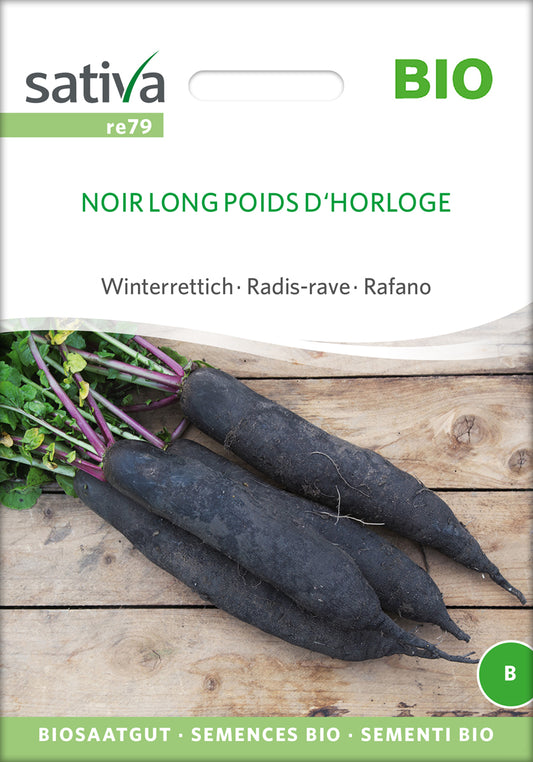 Winterrettich Noir Long Poids D´Horloge | BIO Rettichsamen von Sativa Rheinau