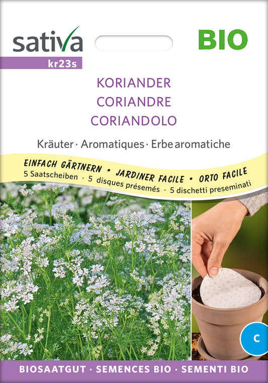 Koriander (Saatscheibe) | BIO Koriandersamen von Sativa Rheinau
