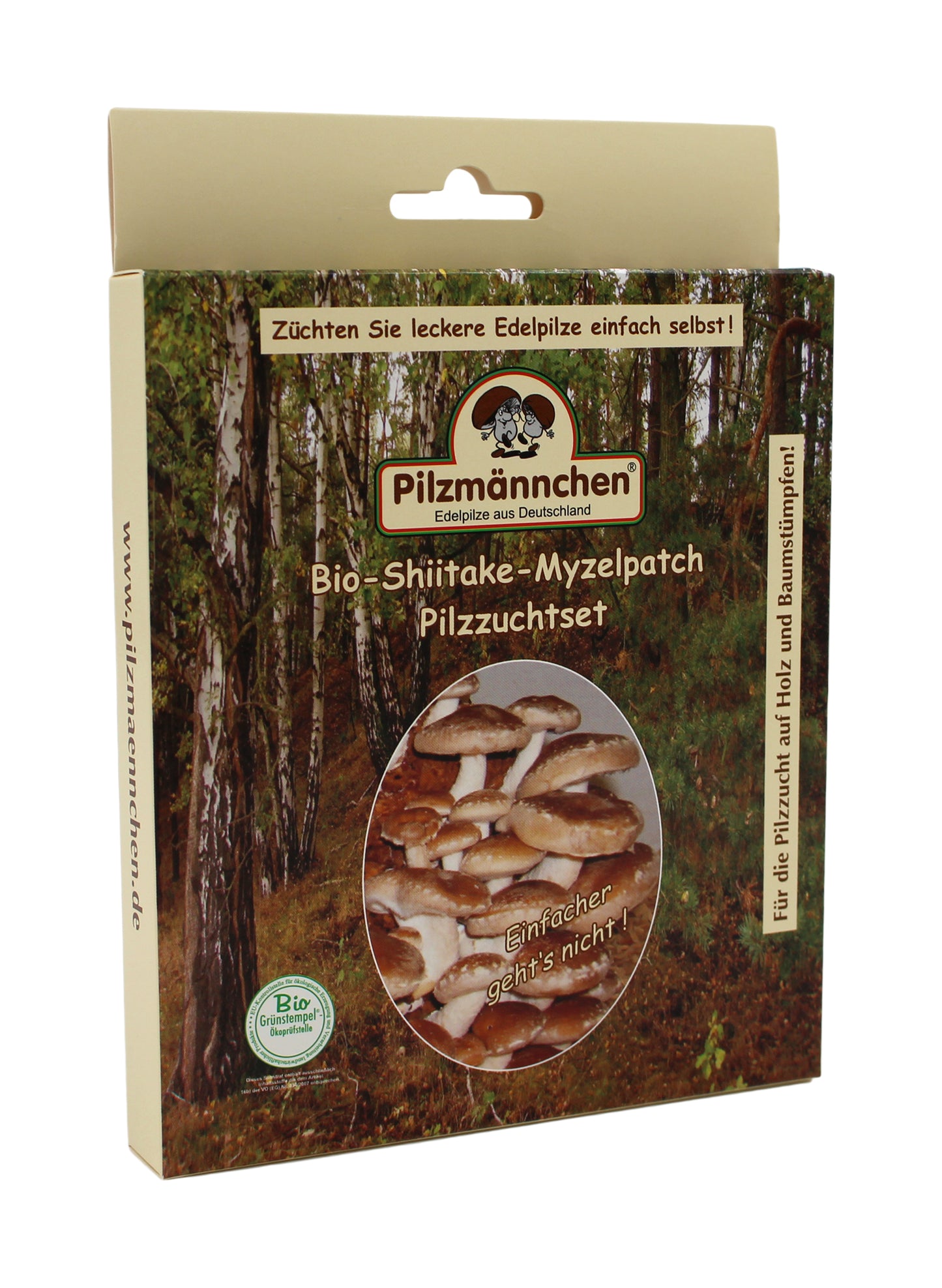 Pilzzuchtset Shiitake Myzelpatch (4 Stück) | BIO Pilzzucht von Pilzmännchen