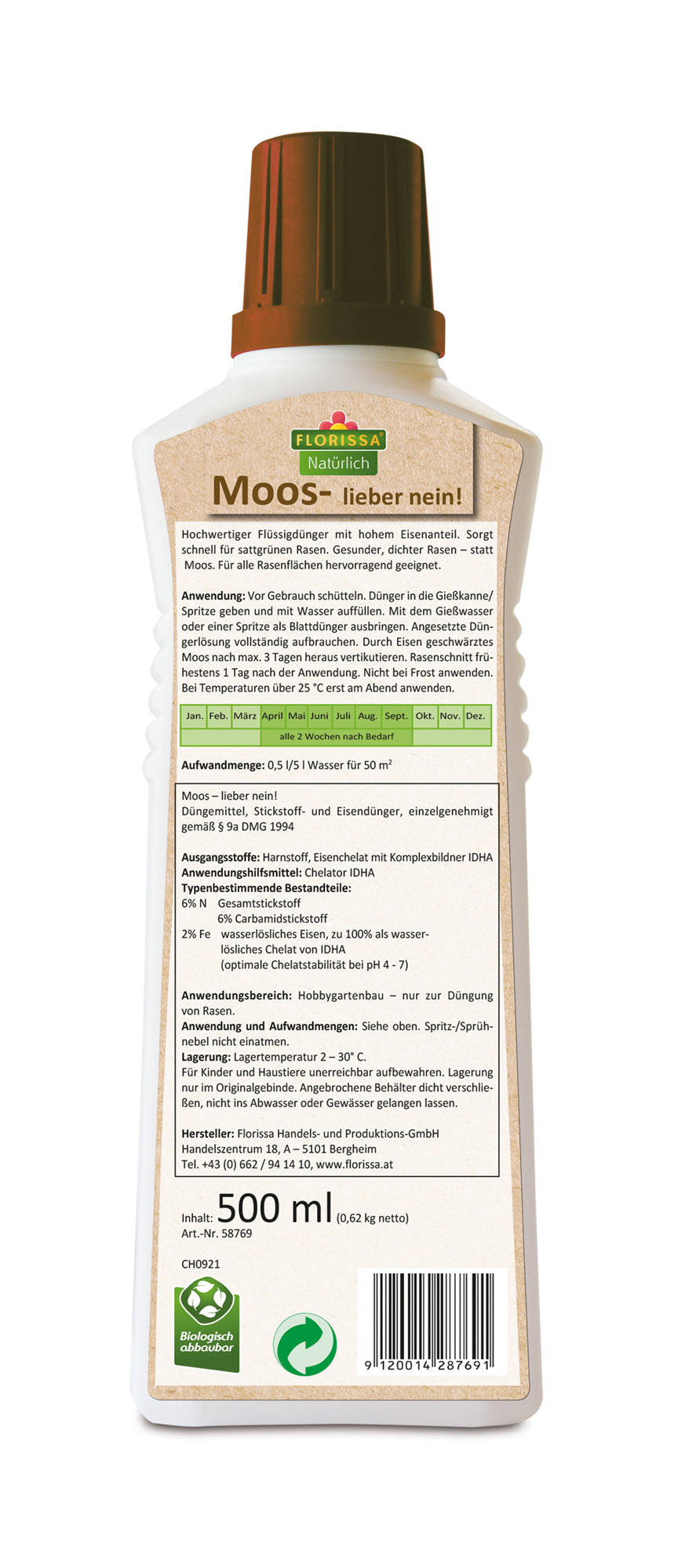 Moos - lieber nein! (500 ml) | Unkraut, Moos & Algen von Florissa