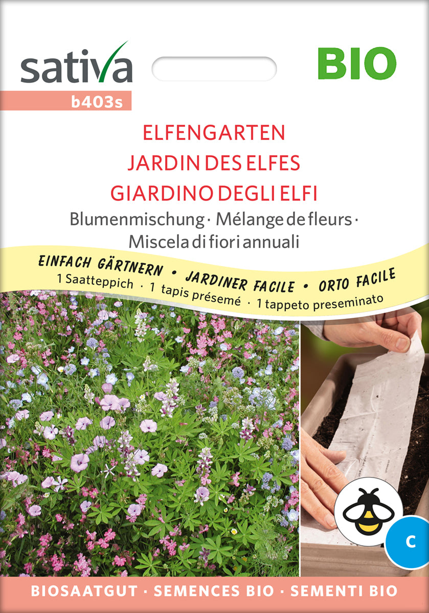Blumenmischung Elfengarten (Saatteppich) | BIO Blumensamen von Sativa Rheinau