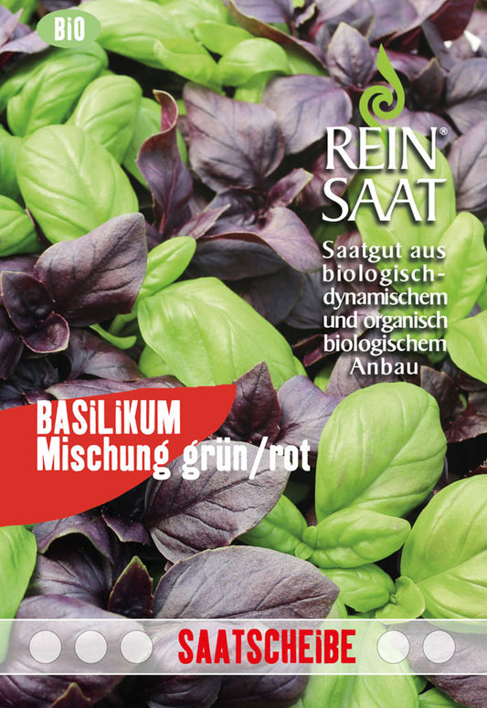 Basilikum-Mischung (Saatscheibe) | BIO Basilikumsamen von Reinsaat