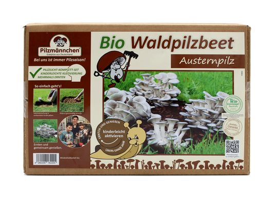 Pilzzuchtset Waldpilzbeet Austernpilz | BIO Pilzzucht von Pilzmännchen [MHD 06/2023]