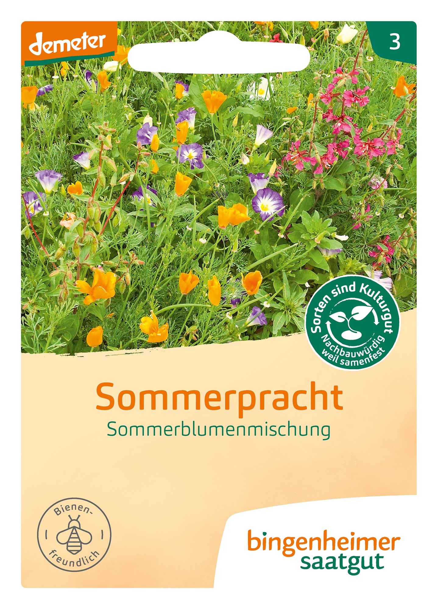 Sommerpracht - Sommerblumenmischung | BIO Blumensamenmischung von Bingenheimer Saatgut