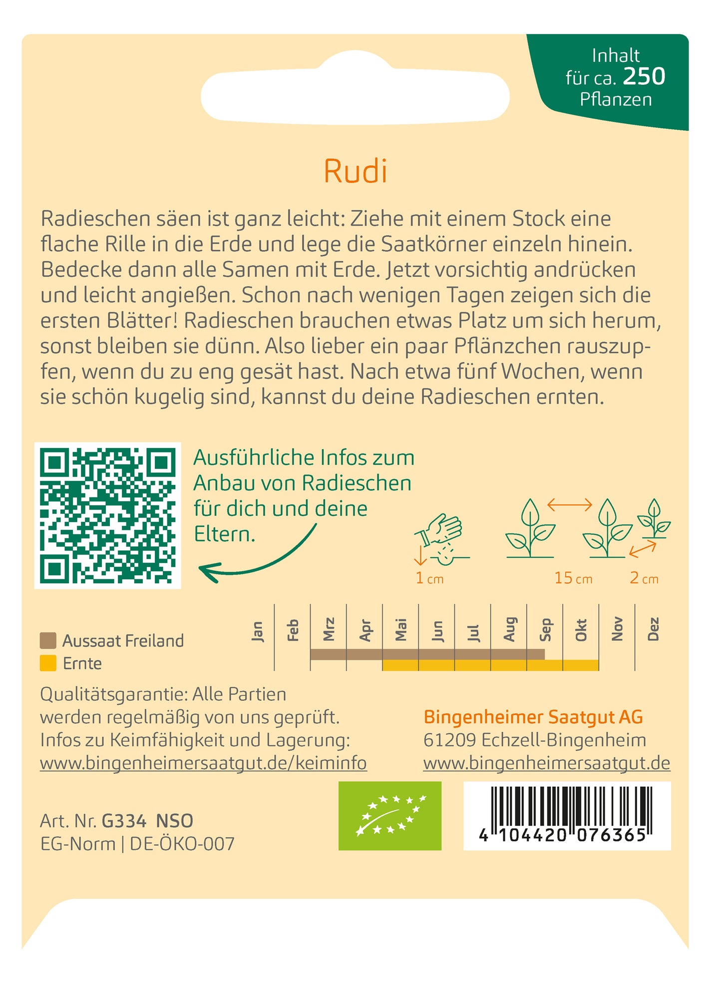 KinderKollektion - Radies Rudi | BIO Radieschensamen von Bingenheimer Saatgut