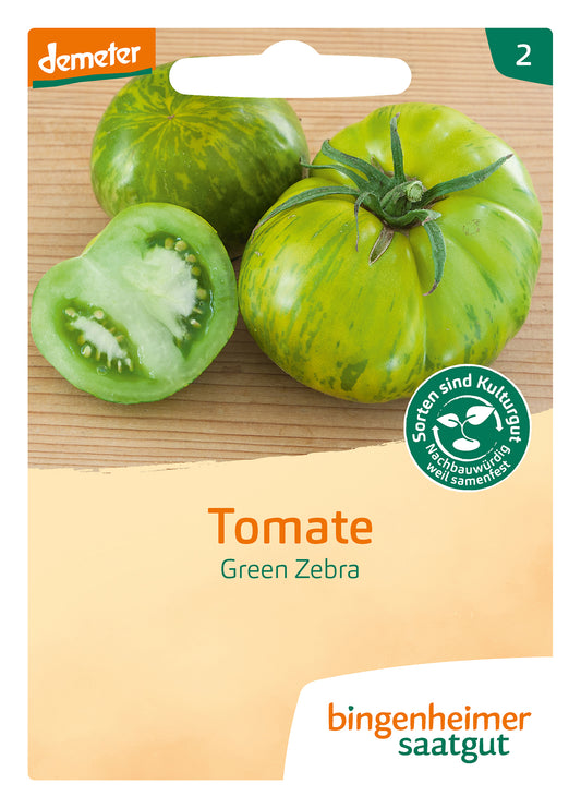 Tomate Green Zebra | BIO Tomatensamen von Bingenheimer Saatgut