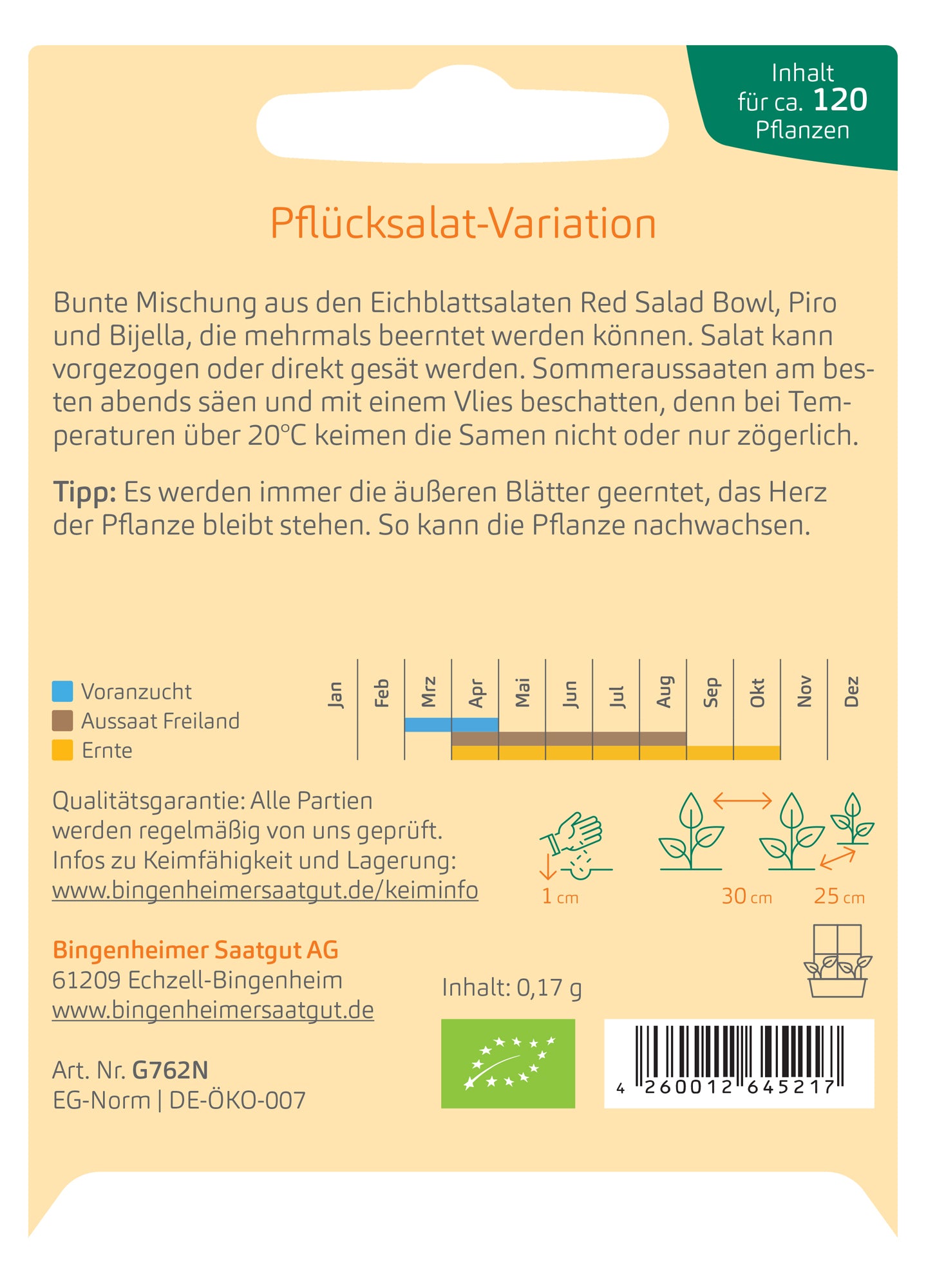 Pflücksalatmischung, Pflücksalat-Variation | BIO Pflücksalatsamen von Bingenheimer Saatgut