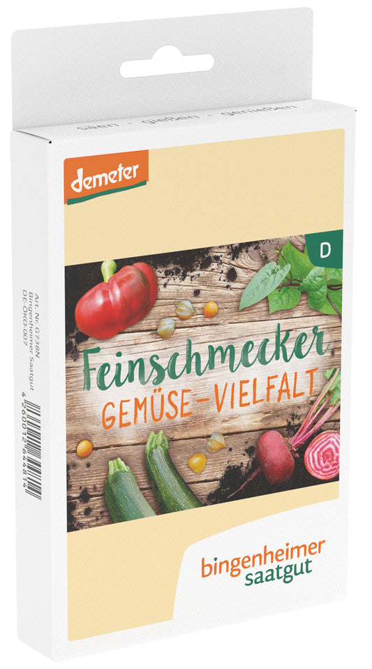 Feinschmecker-Gemüse-Vielfalt - Saatgutbox | BIO Gemüsesamen-Sets von Bingenheimer Saatgut