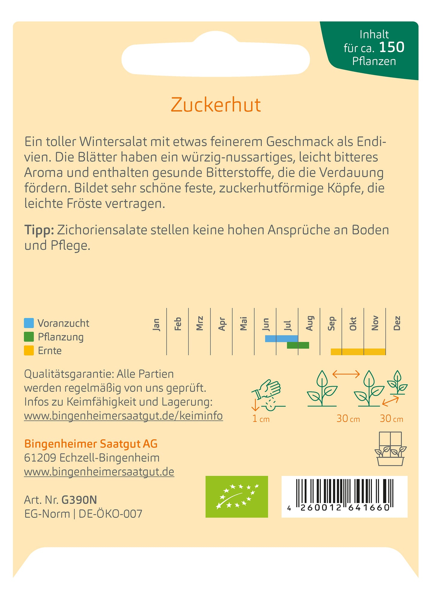Zuckerhut | BIO Zuckerhutsamen von Bingenheimer Saatgut